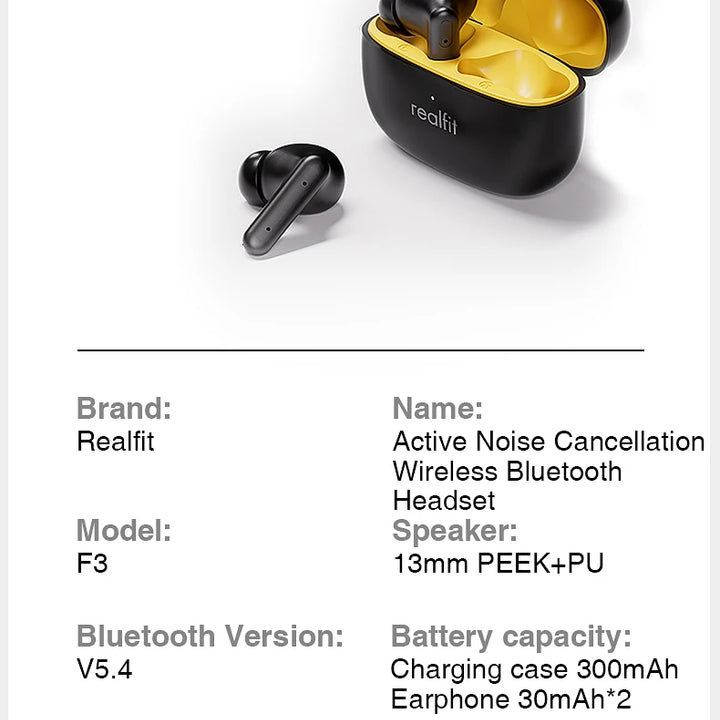 Realfit F3 ANC Bluetooth Earphones